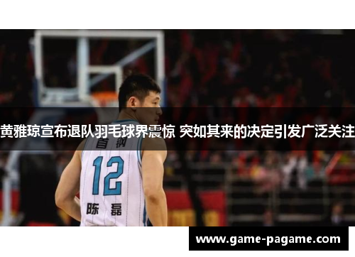 黄雅琼宣布退队羽毛球界震惊 突如其来的决定引发广泛关注